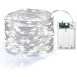 Світлодіодна гірлянда Sun Lamp Крапля Роси 100 LED 10 м холодне біле світло батарейки