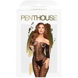 Бодістокінг з довгими рукавами Penthouse - Dreamy Diva Black XL