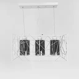 Світильник Лофт у білому корпусі на 3 графітових плафони | Арт. 12120/3 WT+GR | Line F