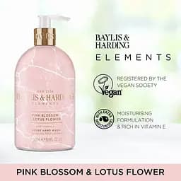 Рідке мило для рук Baylis & Harding Elements Pink Blossom & Lotus Flower 500 мл - мініатюра 3
