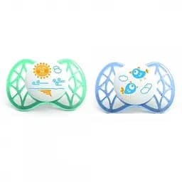 Силіконова симетрична пустушка Nuvita Air, 0-3 міс., 2 шт. (NV7061Boy)