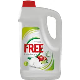 Гель для мытья посуды Free лайм и яблоко 5 л