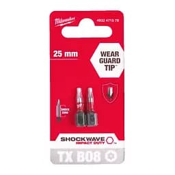 Біта SHOCKWAVE MILWAUKEE, TX BO8, 25мм, (2 шт) - мініатюра 2
