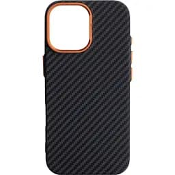 Чехол ArmorStandart LikeCarbon2 SE MagCase для Apple iPhone 17 Black Orange (ARM89160) [156297]