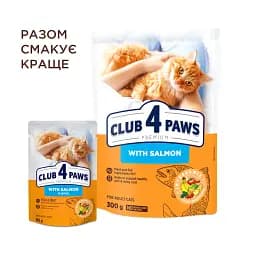 Вологий корм для дорослих котів Club 4 Paws Premium лосось в соусі 85 г  - мініатюра 3