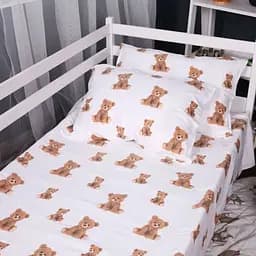Комплект постільної білизни MirSon Фланель 017 Teddy білий King Size (2200009655562) - мініатюра 2