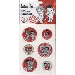Об'ємні наліпки Love is... 6 шт. (700008)