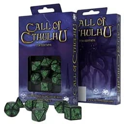 Набор кубиков Call of Cthulhu 7th Edition Black & green Dice Set , 7 шт. (SCTR06)