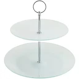 Блюдо Viva Silver двухъярусное 25 см 20 см (S3020T/M2-Silver)