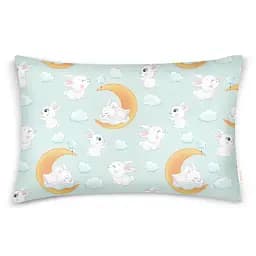 Дитяча постільна білизна в ліжечко SOFT BUNNY CS1, м'ята (BunnyMoonOrangeMint_12Magnolia_140) - мініатюра 3