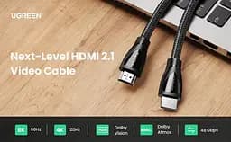 Кабель відео Ugreen HDMI 2.1 8K 3D 48Gbps HDR 1М Black (HD140) - мініатюра 9