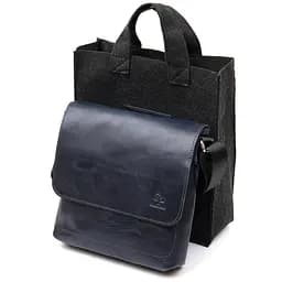 Чоловіча шкіряна сумка GRANDE PELLE 24х24х6 см sum0015576 - мініатюра 7