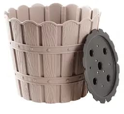 Горщик для квітів Violet House 1046 Bamboo Beige з дренажем 3 л (1046 BAMBOO BEIGE 3 л.) - мініатюра 2
