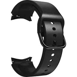 Ремінець для Samsung Galaxy Watch 5 44mm - чорний ширина кріплення 20мм силікон-шкіра Watchbands West (W17-8WB64567361)