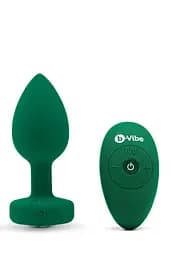 Анальная пробка B-Vibe Vibrating Jewel Plug M/L 10.5 см (зеленый)