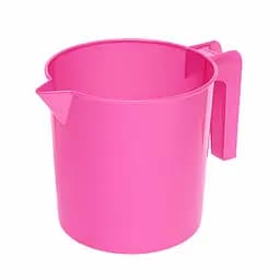 Стакан мірний пластмасовий із ручкою для харчових продуктів 1750 мл Рожевий 88217