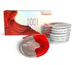Горячие ультратонкие презервативы OLO Red Silver с термоэффектом , 1 шт в упаковке Olo Olo Red Silver Ультра/Термо 101844
