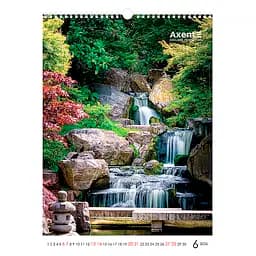Календар настінний Axent А3 Waterfalls 2026 рік (8804-26-2-A) - мініатюра 7