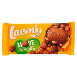 Уценка. Шоколад молочный Roshen Lacmi с целым лесным орехом 90 г (872113)