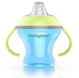 Чашка-непроливайка BabyOno Natural Nursing з м'яким носиком, 180 мл, блакитний (1456) - мініатюра 2
