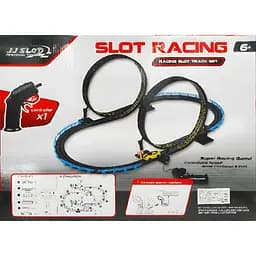 Автотрек JJ 143-1 трасса 420 см 1 машинка пульт на батарейках в коробке