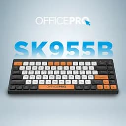 Клавіатура OfficePro SK955B Wireless/Bluetooth Black (SK955B) - мініатюра 8