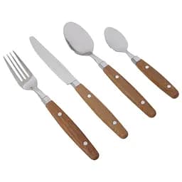 Набір столових приборів Gimex Cutlery Nature 16 Pieces 4 Person Wood (6960904), Коричневий