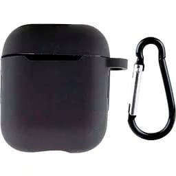 Чохол Silicone Case + Carabine для Apple AirPods Black [33954]