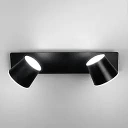 Чорне LED бра із двома регулюючими точками світла 32х14 см Арт. 8358/2 BK Line F