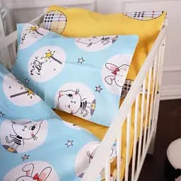 Простирадло MirSon Бязь 20-0044 Cats and bunnies 200x220 см (2200010284775) - мініатюра 5