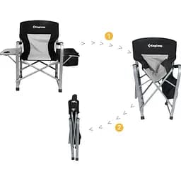 Складаний стілець KingCamp Director Chair Black/Medium Grey [2248.65.52] [146481] - мініатюра 9