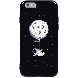 Чохол-накладка Toto Pure TPU 2 mm Print Case Apple iPhone 6/6s #47 Space Moon Black
