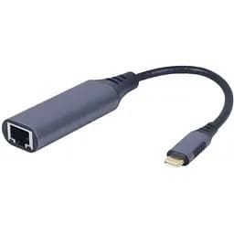 Мережевий адаптер Cablexpert USB Type C - Ethernet Black, 1000 Мбит/с, 15 см (A-USB3C-LAN-01)