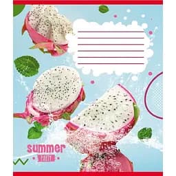 Зошит учнівський "Фрукти у воді" 024-550016K-2 в клітинку, 24 аркуші