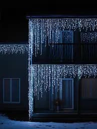 Новогодняя гирлянда уличная Garlando 36MWW Бахрома 36 м 600 LED белый провод Белое сияние 