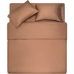 Простыня на резинке Ardesto Mix & Match сатин 180x200+30 см коричневая (ART1820FSH)