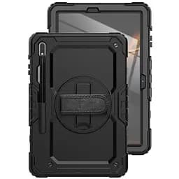 Чохол Rugged 3 Layers броньований протиударний з захистом Samsung Galaxy Tab S9/S9 FE Чорний - мініатюра 5