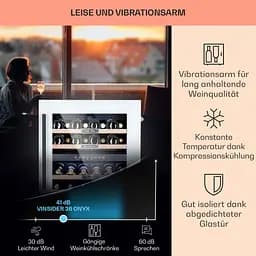 Винний холодильник вбудований Klarstein Vinsider 36 Quartz Edition (10038405) - мініатюра 4