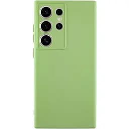 Чехол TPU Getman Liquid Silk Full Camera для Samsung Galaxy S24 Ultra Зеленый/Pistachio