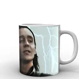 Кухоль GeekLand Локі Loki Локі на тлі блискавки LK.02.006 330 мл білий - мініатюра 3