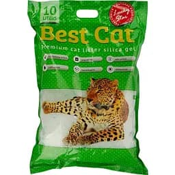Силікагелевий наповнювач для котячого туалету Best Cat Green Apple 10 л (SGL009)