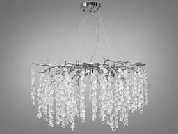 Унікальна підвісна кришталева люстра з алюмінію Гліцинія, 10 ламп