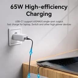 АЗП Vention 3-port USB(C+C+A) GaN Charger(65W/30W/30W) FEDW0-EU - мініатюра 7