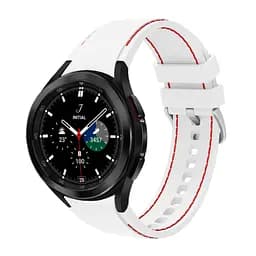 Браслет RLine для Samsung Galaxy Watch 4 - біло-червоний ширина кріплення 20мм силікон Watchbands (W44-1WB82987047) - мініатюра 2