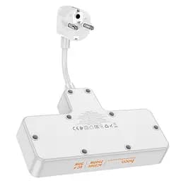 Подовжувач Hoco AC12A Reise (PD30W/1C3A) +Socket Black - мініатюра 2