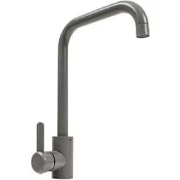 Смеситель кухонный Platinum KT 11 (3008B-FH) поворотный однорычажный из нержавеющей стали серый муссон