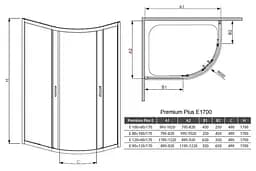 Душова кабіна Radaway Premium Plus E 100x80x170 скло фабрік 30481-01-06N - мініатюра 4