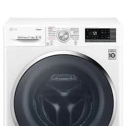 Прально-сушильна машина LG F2J7HG2W, 7кг (4кг), 1200, В, Пар, глибина 45см, Дисплей, Інвертор, Білий (F2J7HG2W) - мініатюра 5