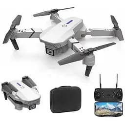 Дитячий квадрокоптер MHZ E88 дрон для дітей з камерою HD FPV до 20 хв польоту з кейсом акумулятор Білий