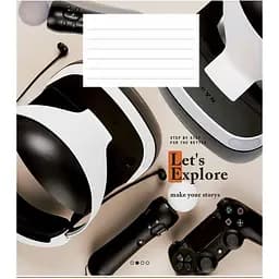 Тетрадь ученическая Школярик Let's explore, в клеточку, 24 листы, ВД-лак, 25 шт. (024-3222K)